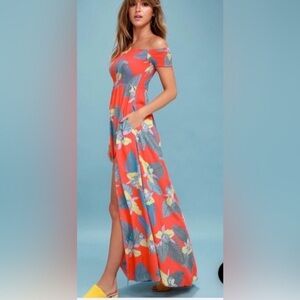 Lulu's Red and Blue Striped Dress